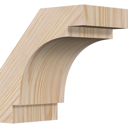 Ekena Millwork 3 1/2"W x 6"D x 6"H Merced Smooth Knee Brace, Douglas Fir BRC04X06X06MRC00SDF